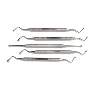 ชุดเครื่องมือขูดกระดูกแบบแมนนวล 6 ชิ้น ทำจากสแตนเลส ยี่ห้อ Bone Bridge Instruments รุ่น Lucas Curettes ชุดช้อนขูดกระดูก Hemingway สำหรับงานทันตกรรมในห้องปฏิบัติการ - Product Image 2
