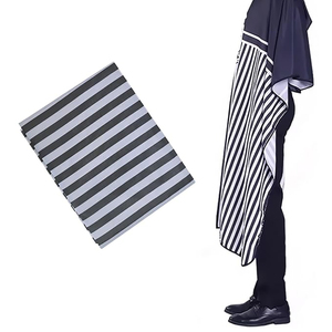 Nueva llegada, buena calidad, último diseño de capa de barbero, todos los colores, diseño moderno, logotipo personalizado, precio razonable, capa de barbero. - Product Image 4