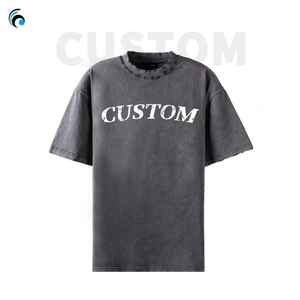 Wholesale Men's <b>Blank</b> Heavyweight T-shirts Pour Hommes Black Heavy <b>Weight</b> High Quality Oversized Tshirt Custom t Shirts for Men - Product Image 2