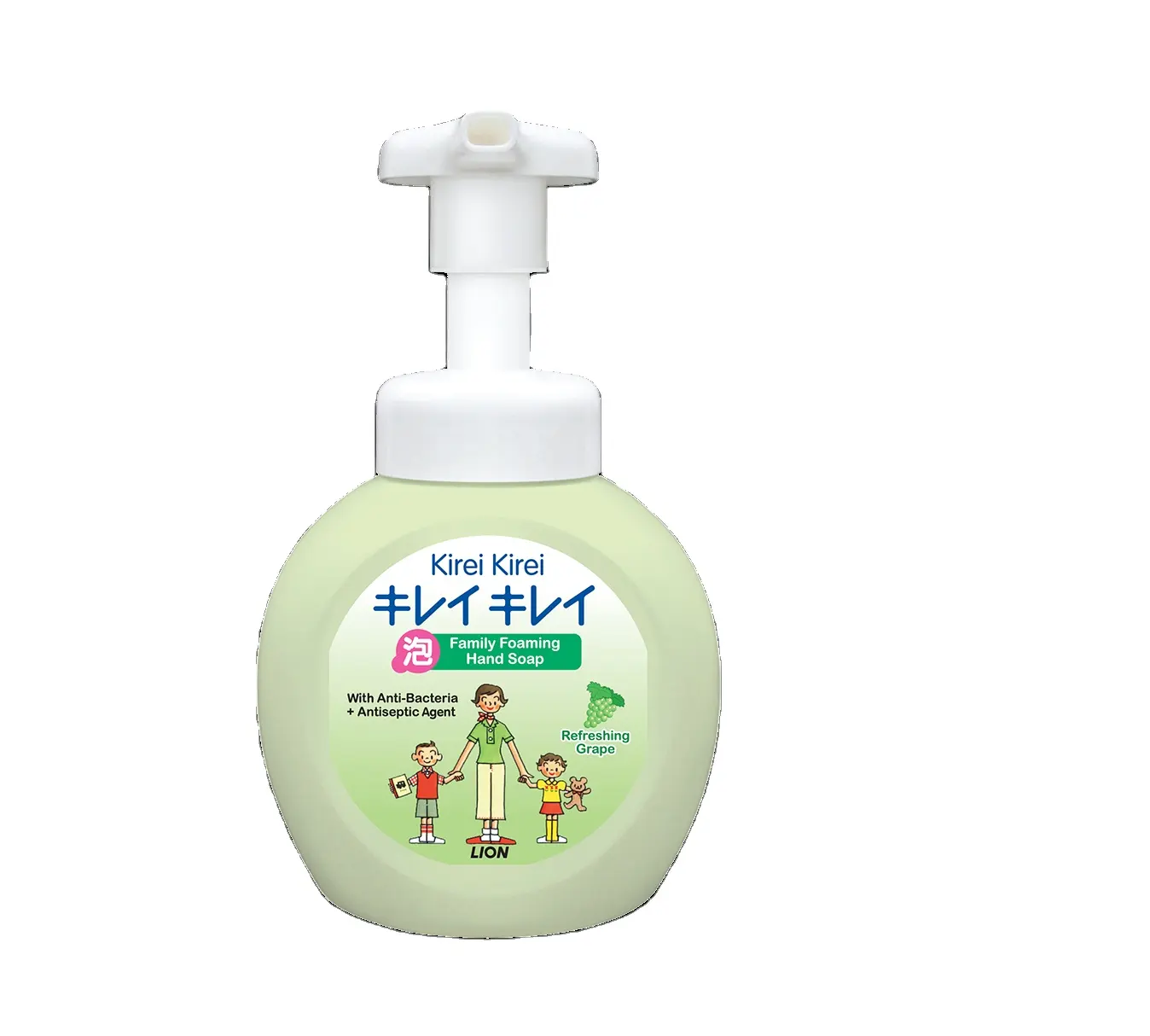 Líquido transparente botella de 250ml olor agradable lavado con agua lavado a mano ingrediente químico limpieza básica Kirei lavado a mano