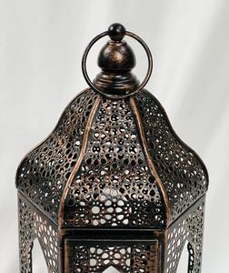 Últimas Novedades 2025: Linternas Hexagonales de Metal y Vidrio Marroquíes, Hechas a Mano, de Cobre Antiguo, para Decoración de Mesa Navideña, A.K. - Product Image 2