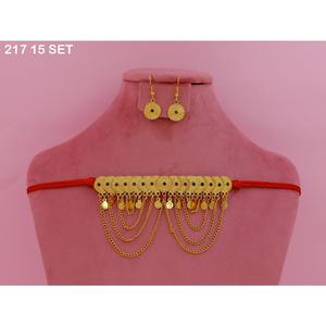 Gold Plated Brass Islamic Religious Jewelry Set for Women-Classic Stylish Design Engagement <b>Wedding</b> Eid Imitation Jewelry Sets - Product Image 1