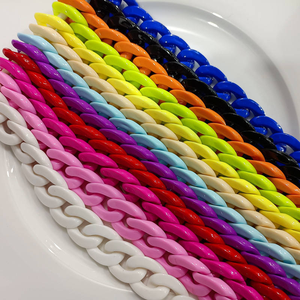 Chaînes en résine acrylique sans interstice 23*17mm pour sacs, colliers, boucles d'oreilles et accessoires pour cheveux - Product Image 1