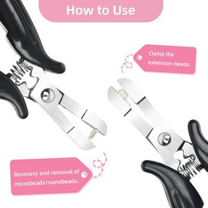 Alicates para extensiones de cabello de acero inoxidable de 5.5 pulgadas, herramienta manual para instalar y remover enlaces de queratina. - Product Image 6