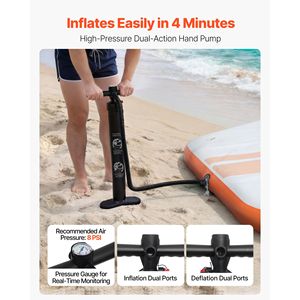 8.5x8.5 FT Non-Slip <b>Inflatable</b> Floating Dock Platform Portable with Detachable Carrying Bag for Water Sports or Leisure - Product Image 5