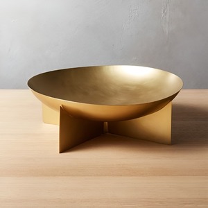 Exquisite Hand-finished Brass Serving Bowl for Versatile Decorative Applications and Reliable Serving Essentials - Product Image 1