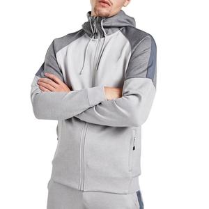 2021OEM Fashion Autumn winter custom logo color <b>block</b> hoodie set men two piece tracksuit - Product Image 5