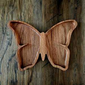 Wholesale Rustic Wooden Home Accent Tray Decorative Butter Fly Shape Serving Tray for Coffee <b>Table</b> <b>Dining</b> <b>Table</b> and Kitchen - Product Image 1
