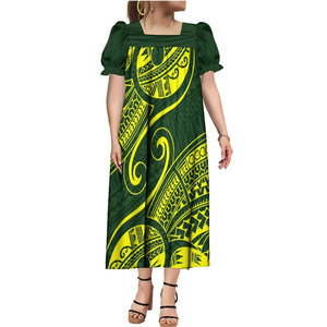 Hot Sales Breathable Mumu Dress Custom Design Style Mumu Dress High Quality Women Clothing Mumu Dress Plus Size Women's Red - Product Image 3
