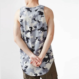 Camouflage imprimé hommes débardeur Polyester matériel en gros été gilet sans manches Sublimation débardeur disponible dans toutes les tailles - Product Image 4