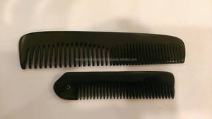 Peigne à poux en corne ronde naturelle de haute qualité fabriqué à la main au Vietnam véritable matériel de buffle Offre Spéciale outil de coiffure - Product Image 6