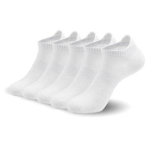 Chaussettes de sport en tissu éponge blanc pur, respirantes, en coton de bambou biologique, hauteur mi-mollet, tricotées, vente en gros - Product Image 4