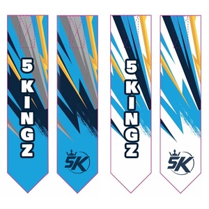 แท็กกีฬารักบี้ 5Kingz คุณภาพสูง แท็กสำหรับรักบี้ลีก ดีไซน์เชฟรอน สีน้ำเงินเหลือง ทนทาน น้ำหนักเบา เป็นมิตรกับสิ่งแวดล้อม สำหรับกีฬาทีม - Product Image 1