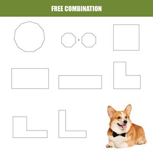 Recinto Pieghevole per Cani da 40 Pollici a 16 Pannelli, Box per Cuccioli per Cani di Taglia Grande/Media/Piccola con Porte RV per Spazi Ristretti - Product Image 5