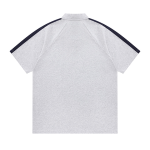 เสื้อโปโลชายแบบใหม่ สีดำ แต่งขอบแดงสไตล์อ็อกซ์ฟอร์ด  รับสกรีนโลโก้  น้ำหนักผ้า 200 GSM - Product Image 6