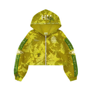 Sudadera con Capucha y Cremallera para Hombre DIMD, Estampado Floral, Tejido de Poliéster, Estilo Urbano Otoñal, Chaqueta Casual - Product Image 4