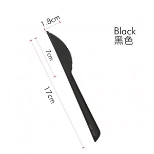 Cuchillo plástico de almidón de maíz desechable de 17cm para fiestas y ocasiones especiales - Product Image 3