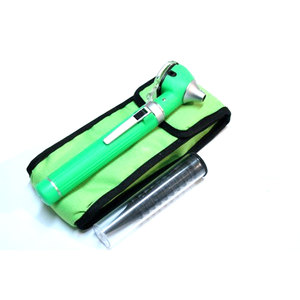 Otoscope à fibre optique vert, mini kit médical de diagnostic ORL de poche, outil d'examen des oreilles portable à LED pour professionnels - Product Image 1