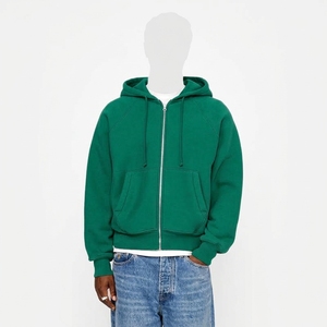 Sudadera con capucha de algodón grueso para hombre, con cremallera completa, estilo oversize, de felpa, para streetwear, con etiqueta privada - Product Image 5