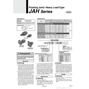 ชิ้นส่วนนิวเมติกส์ JAHF80-30-150นิวเมติก SMC - Product Image 2