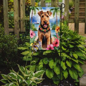 Multicolor Airedale Terrier Luau <b>Garden</b> <b>Flag</b> Mailbox Decorative Yard Banner for Patio Artwork for Flower Beds of <b>Garden</b> Size - Product Image 2