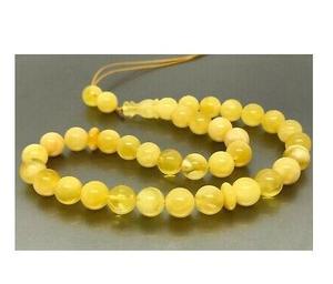 Rosario Tasbih de Perlas de Agua Dulce Redondas Hechas a Mano de Alta Calidad con Piedra Principal y Diseño Islámico - Product Image 5