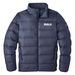 Chaqueta Acolchada Ligera con Cuello Alto y Logotipo Frontal, Estilo Urbano para Hombre, Ropa de Invierno Cálida, Resistente al Viento - Product Image 1