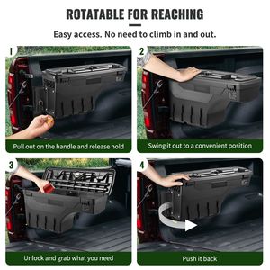 Cassetta Portaoggetti per Cassone del Camion con Coperchio Bloccabile, 6.6 Galloni/20 Litri, Impermeabile, in ABS, Organizzatore per Auto Compatibile - Product Image 4