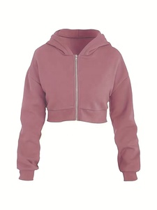 Sudadera con Capucha Corta de Algodón Casual, Estilo Nuevo, OEM ODM, con Logotipo Personalizado, Sudadera Corta con Capucha para Otoño, Lona de Alta Calidad - Product Image 1