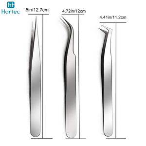 Easy To Use Non Slip Handle Fiber Tip Eyelash Extension Tweezers, High Precision Effortless Stainless Steel Beauty Tweezers - Product Image 3