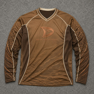 เสื้อเจอร์ซีย์ตกปลาแบบแข่งขันสำหรับผู้ชาย OEM แบบสั่งทำพิเศษ แขนยาว แห้งเร็ว ระบายอากาศได้ดี ไซส์ใหญ่ ผ้าโพลีเอสเตอร์ตาข่าย ปักโลโก้ - Product Image 1