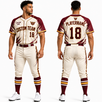 Ensemble moderne maillot et pantalon de baseball imprimé, anti-humidité, haute performance, pour saison de match, avec design personnalisé pour équipe