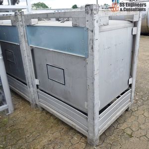 1000 Liter IBC Tank | V2A Stainless Steel Container with Frame PLC Controlled Pump & <b>Engine</b> <b>Model</b> 9186 - Product Image 1