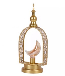 Ramadan Kareem Decor Eid Mubarak Decoration Golden <b>Lantern</b> Candle Holder Decorative <b>Lantern</b> Tabletop <b>Lantern</b> Metal <b>Lantern</b> - Product Image 6