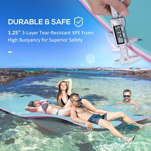 Colchoneta Flotante de Agua de 3 Capas, Extra Grande, 17 x 5 pies, Duradera y Portátil, de Espuma, para Piscina, Accesorio para Actividades Acuáticas - Product Image 5