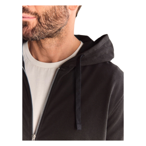 Sudadera con Capucha y Cremallera para Hombre, Color Sólido, Felpa de Algodón, Corte Casual, Estilo Otoñal - Product Image 4