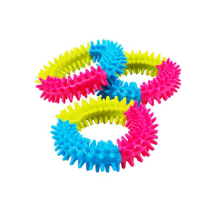 Indestructible Rubber Thorn Ring Spiny Multicolor Circle Non-Toxic Dental Healthy Big Training Pet Dog Chew <b>Toys</b> - Product Image 5