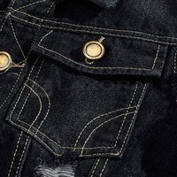 Gilet en jean pour homme, design personnalisé, nouveau modèle, col rabattu, pour adulte