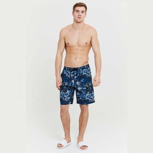 Shorts de bain d'été pour hommes avec poche, taille élastique, respirants et à séchage rapide, polyester/coton, PIHA SPORTS - Product Image 5