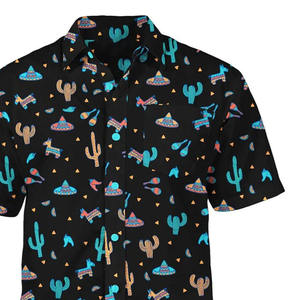 New Summer Men's Button <b>Down</b> Full Printing Floral Oversize Short Sleeve Beach Comfortable Breathable Vacation Hawaiian Shirts - Product Image 2