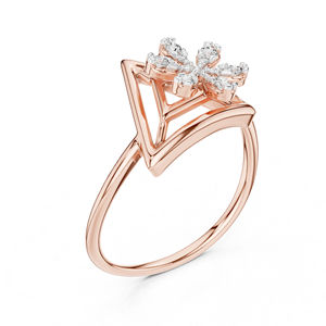 Anillo de Oro Blanco de 14K con Diamante Cultivado en Laboratorio, Corte Redondo, para Mujer |   Ropa de Uso Diario |   Diamante Cultivado Nuevo - Product Image 4