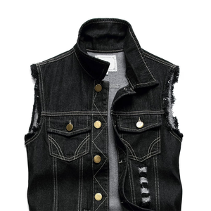 Chaleco Vaquero Unisex, Chaqueta sin Mangas, Estilo Urbano, Casual, Vintage, Lavado, Elegante, Impermeable, Ropa de Invierno - Product Image 3