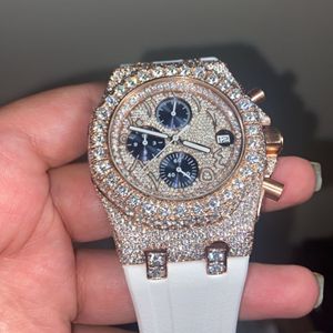 Brand New High Quality Iced Lab Grown Alloy 20mm Business Style Colorless Diamond <b>Watch</b> <b>for</b> <b>Men</b> Best Quality Wholesale Price - Product Image 1