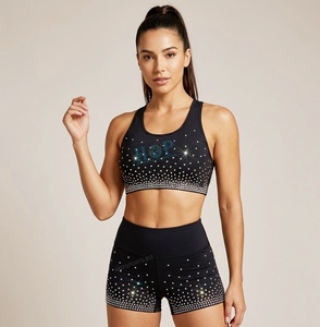 Conjunto de práctica de top corto y pantalones cortos para porristas, personalizado - Product Image 1