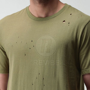 Customized Design <b>Distressed</b> T-Shirt 100% Cotton Breathable High Quality Men's <b>Top</b> Price Sale - Product Image 6