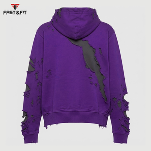 Hoodies Homme Hiver 2026 Effet Vieilli avec Impression Numérique et Finition Délavée 100% Coton avec Poche Fabriqué au Pakistan - Product Image 2