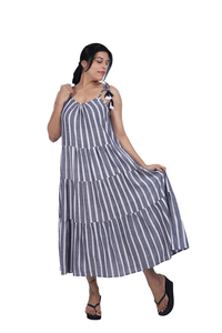 Robe à bretelles en coton teint pour femme, style bohème, sans manches, fabriquée par le fabricant - Product Image 3