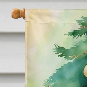 Colorpoint Longhair Chat Arbre De Noël Grand Porche Décoratif Cour Bannière Illustration Tenture Polyester Maison Taille Drapeau - Product Image 3