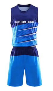 Uniforme de basket-ball personnalisable de haute qualité, 100% polyester, noms et numéros d'équipe personnalisés, logo sur le devant, prix bas, uniforme d'équipe - Product Image 2