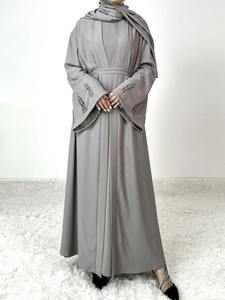 Abaya musulmane pour femmes pour l'Aïd avec robe intérieure, cardigan orné de diamants, robe Jalabiya, nouveau style, abayas de Dubaï, kaftan, design 2026 - Product Image 5